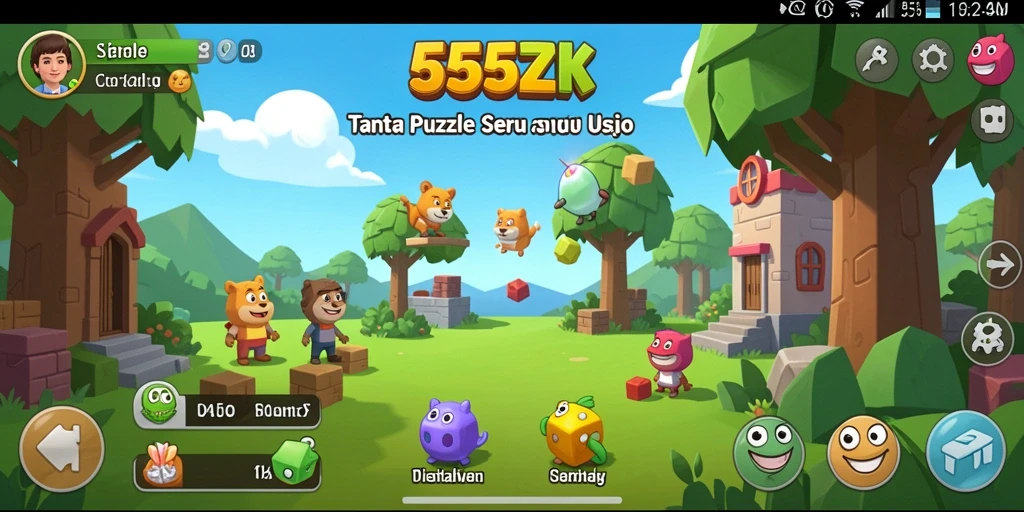 Tampilan menarik dari gameplay puzzle 555ZK.