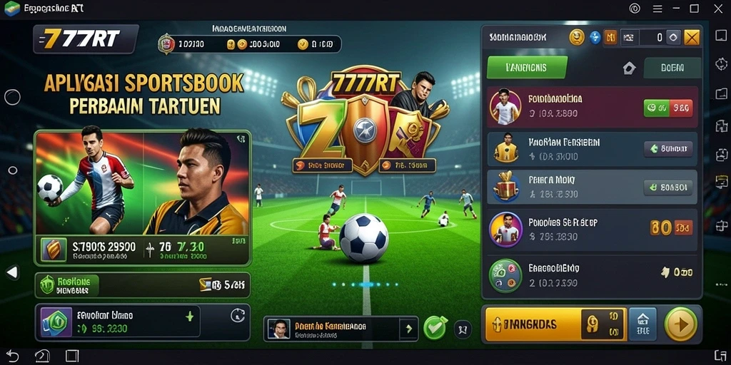 Tampilan antarmuka aplikasi 777RT saat bermain sportsbook.