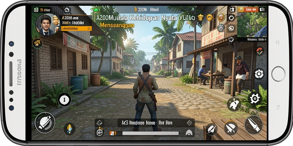 Tampilan gameplay A200M yang realistis dan menarik.