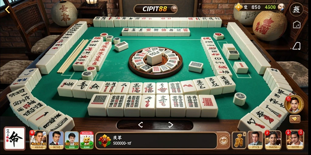 Tampilan gameplay seru dalam permainan Mahjong CIPIT88.