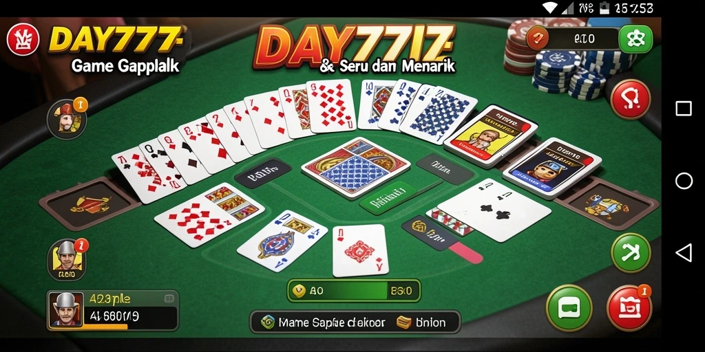 Tampilan gameplay Gaple yang menarik dan kompetitif.