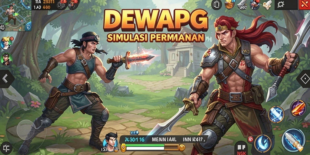 Gameplay DEWAPG yang penuh warna dan interaktif.