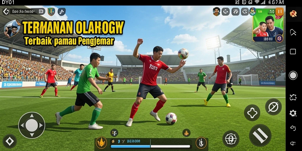 Screenshot yang menunjukkan gameplay seru dalam DY01 dengan aksi olahraga menarik.