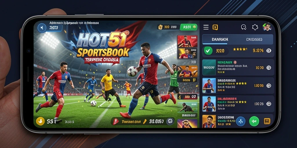 Tangkapan layar HOT51 menampilkan gameplay taruhan olahraga yang dinamis dan menarik.