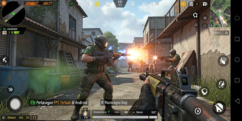 Gameplay seru dan intens dalam JEPANG77, aksi tembak-menembak yang mendebarkan.