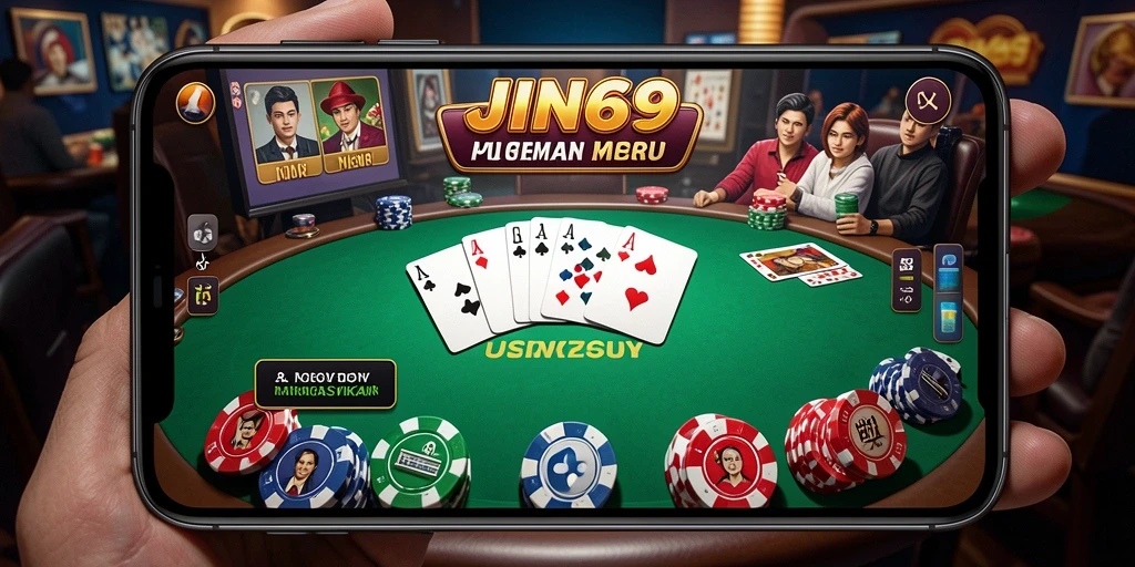 Screenshot JIN69 menampilkan permainan poker yang mendebarkan dan interaktif.