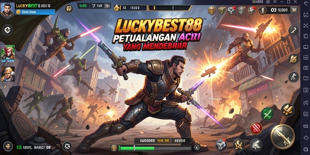 Screenshot gameplay <strong>LUCKYBEST88</strong> yang menegangkan dengan aksi penuh adrenaline.