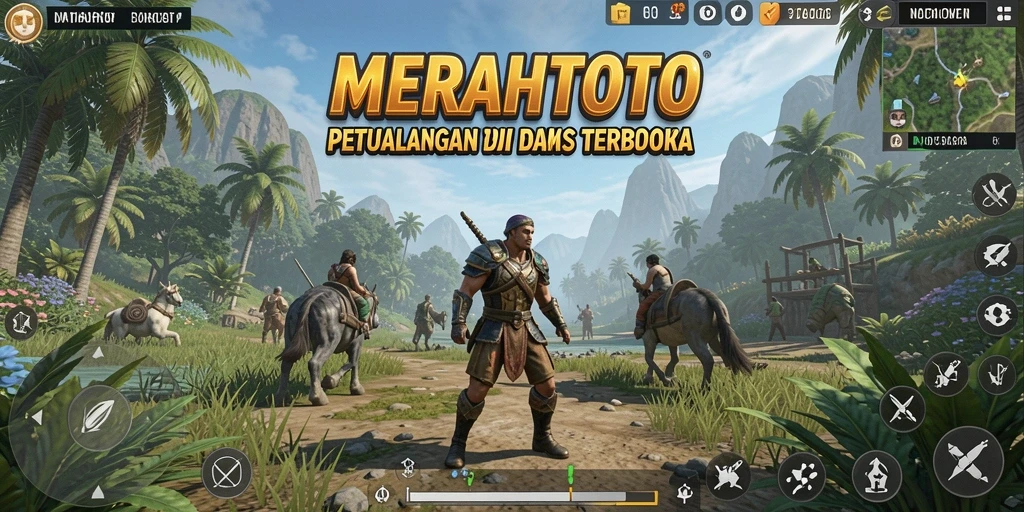 Tampilan gameplay <strong>MERAHTOTO</strong> yang menakjubkan dalam dunia terbuka.