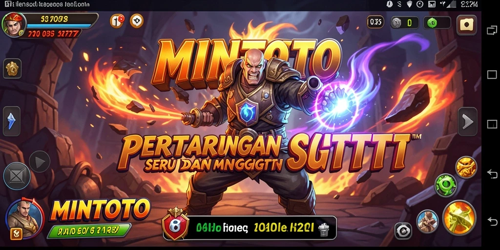 Screenshot MINTOTO menampilkan duel epik antara karakter dalam suasana arena yang mendebarkan.