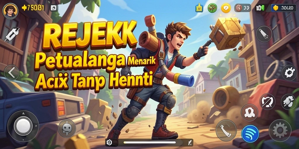Tampilan gameplay seru dan mendebarkan dari REJEKI.
