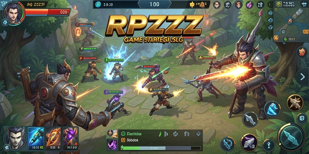 Screenshot utama menunjukkan aksi pertempuran menarik di RPZZZ.