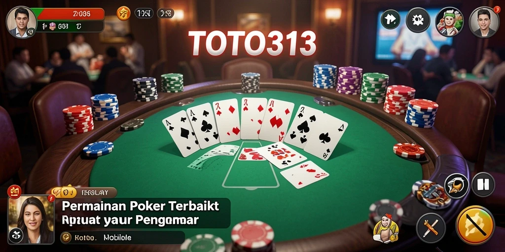 Tampilan menarik dari gameplay seru TOTO313 dalam Poker.
