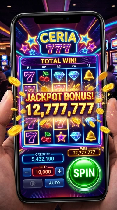 Screenshot antarmuka aplikasi ceria777 yang menampilkan kategori aplikasi.